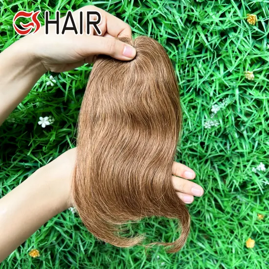 GS Natural Straight Blunt Bangs High Temperature Brown Clip-In Hairpiece