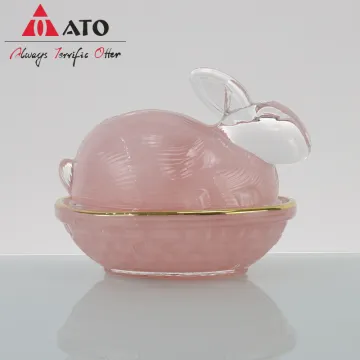 ATO Rabbit shape Glass Candy Jar galss tank