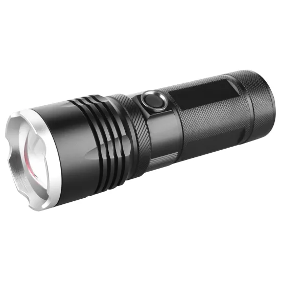  Waterproof Rechargeable 800 Lumen Tactical Camping Flashlight with Strong Torch Functionality 