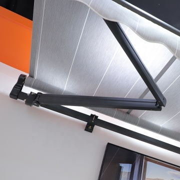 Competitive rate black arm wall installing extendable roller awning rustedproof retract roller awnings for coffee shop