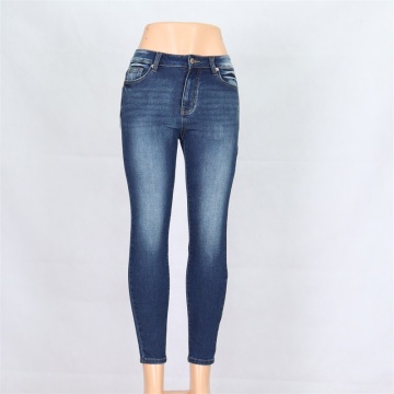 Jean skinny bleu foncé des femmes en gros