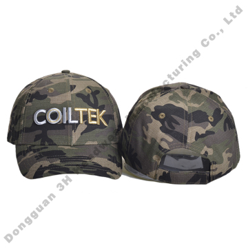 Custom 3D Embroidery Logo Camo Baseball Caps: Wholesale 6-Panel Curved Brim Sports Caps for Men