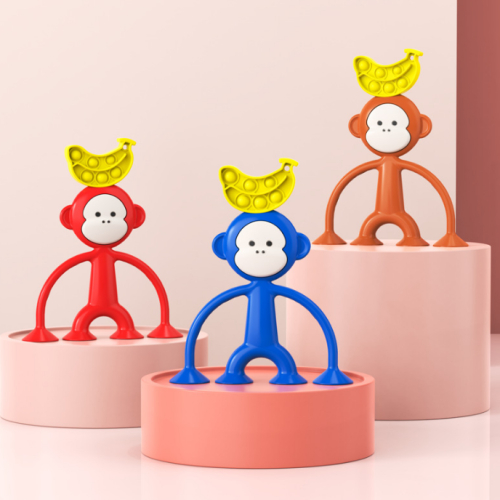 Monkey Pop Silicone Keychain Fidget Sensory Toys