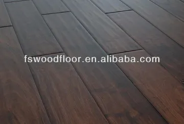 dark stained hand scraped hardwood flooring acacia