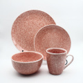 Reaktionsglaze Custom Form Farbglasur Keramik -Geschirrset Set