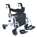 Pliant 4 roues Rollator avec siège et repose-pied