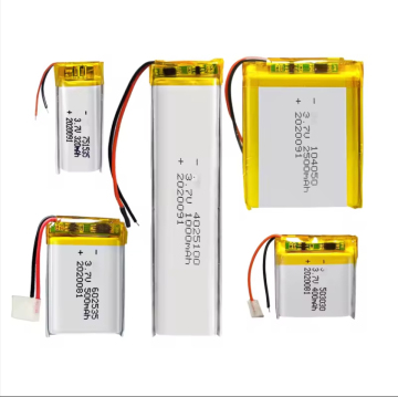 Customizable Rechargeable Lithium Ion & Polymer Batteries: 103450 Series in Capacities of 1800mAh, 1200mAh, 850mAh, and 500mAh