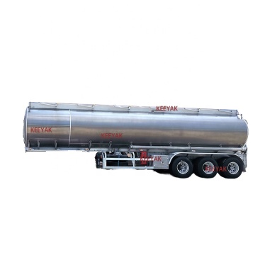 Aluminum Semi-Trailer with 5 Compartments for Diesel or Oil Transport at Gas Stations - 10000 Gallons Capacity