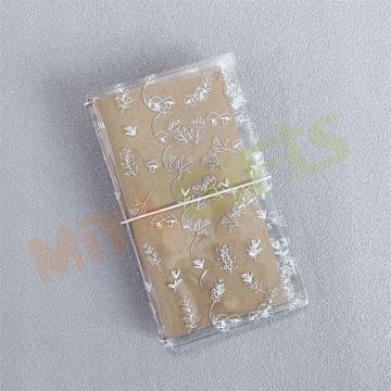 Custom Vinyl Plastic Soft PVC Floral Transparent Clear TN Traveler Notebook Cover