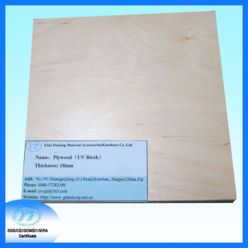 UV coated 18mm birch plywood for die making