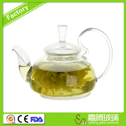 manufacturer china promotion gift OEM pyrex glass teapot
