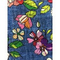 Tissu d&#39;impression Denim Flower Design Rayon Challis 32S