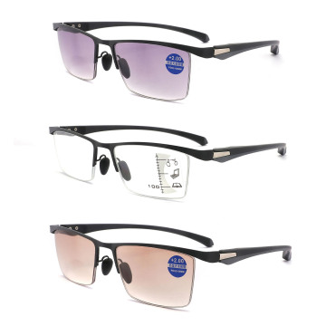 12810 Women's Bifocal Sunglasses with Anti-Blue Lenses: Metal Frame, TR90 Material, 2024 Style