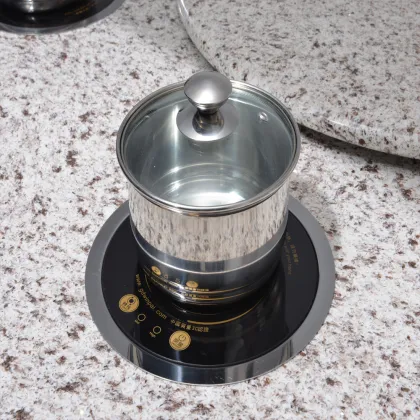 Round Restaurant Quartz Hot Pot Table one person a pot