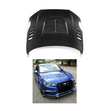 Real Carbon Fiber Bonnet for 2013-2018 Audi A3 S3 8V - Upgrade V Style Audi A3 Hood Accessory