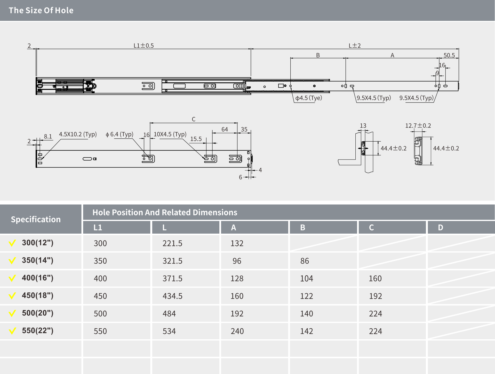 steel ball bearing slide