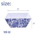 9'' Melamine Square Bowl set of 6