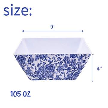 9 &#39;&#39; Melamine Square Bowl Juego de 6