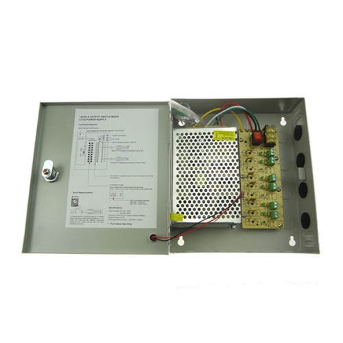 60W 12V 5A 6CH CAIXA DE FORNECIMENTO DE PODERAÇÃO CCTV