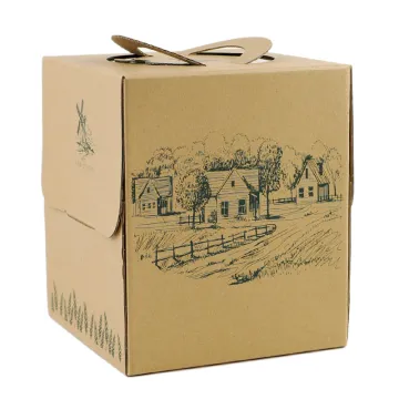 Double layer tall birthday cake box