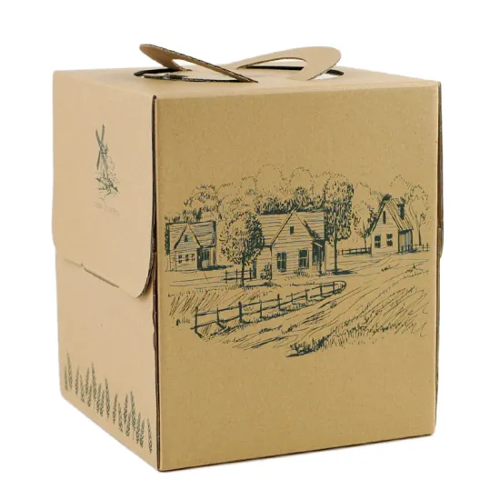 Double layer tall birthday cake box