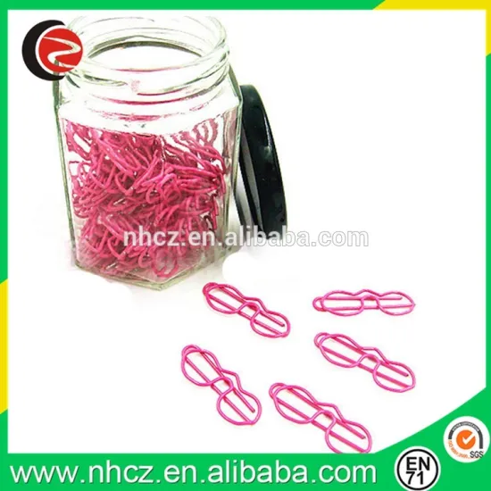 sunglass paper clip in glass bottle