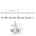 Thyssen Escalator Step Chain 133.33*76.2*22*6203 Cadena de paso