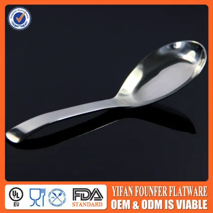 Great buy spoon! No sharp edges spoon, all uniform in shape, and spoon can go through dish washing in great shape.