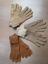 Camel Hair knitted split finger gloves