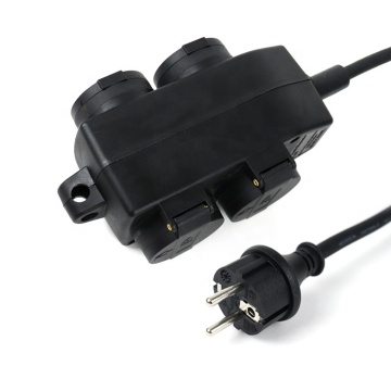 4 Way EU Waterproof Outdoor Power Strip with IP44 Extension Cord - EU Plug