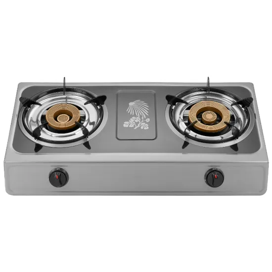 brass burner gas stove cooker with pan support