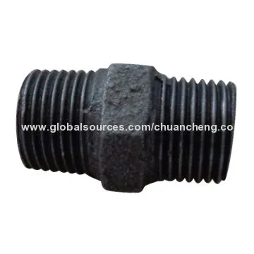 Malleable iron pipe fitting with screw