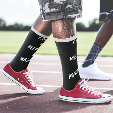 Chaussettes de coton bon marché pour hommes personnalisés