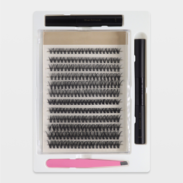 Pre-Cut Natural Cluster Lashes DIY Eyelash Extension Kit