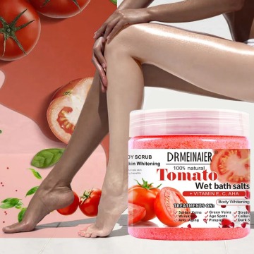 Organic Tomato Fruit Face and Body Scrub with Salt Exfoliating Whitening Skin Care