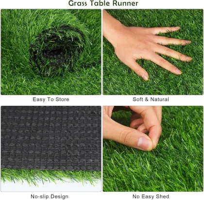 Synthetic Grass Table Runners for Wedding and Party Decor