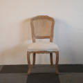 Solid Wood French Rattan Back Dining Louis Chair