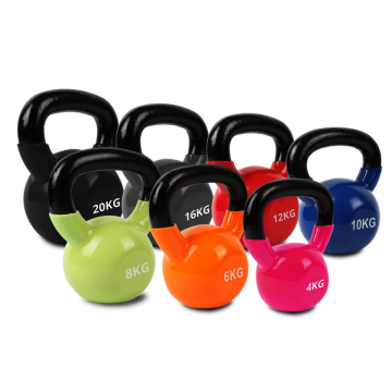 Customizable Wholesale Weightlifting Equipment: Vinyl Dipped Kettlebells and Cast Iron Sets