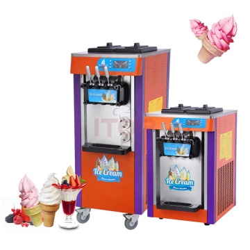 Meja Meja Atas Kecil Kecil Pembuat - 3 Rasa Mini Soft Serve Machine (20-25L/h)