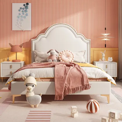 Simple Leather Bed for Bedroom - Double & King Sizes