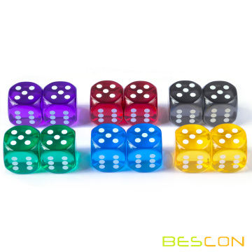 14.5mm Percetakan "Precision" Dice 0.57 inci pelbagai warna lut