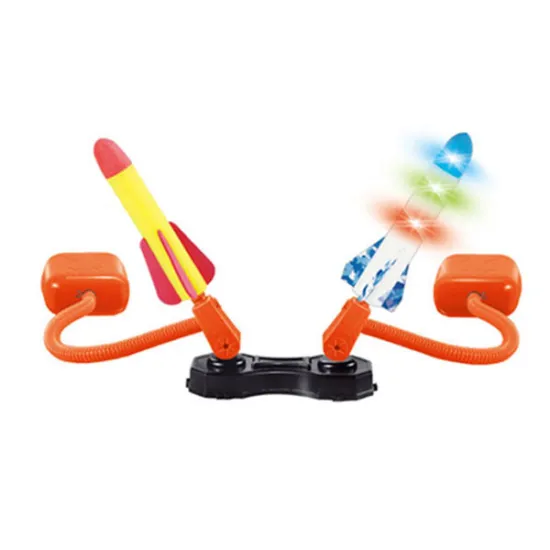 Wholesale 4-in-1 Kids Outdoor Sports Toy Set: Including Air Pressure Pump, Soft Foam Foot Rocket Launcher, and More