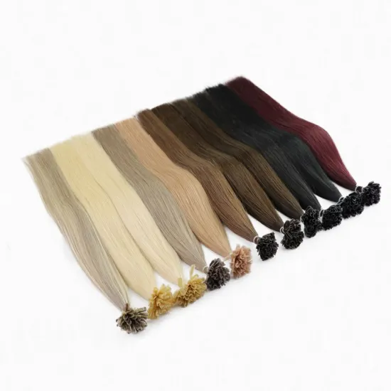Wholesale high quality No any split ends Toupee supplier pre bonded hair Hot fusion Hair extension Nail U tip Hair