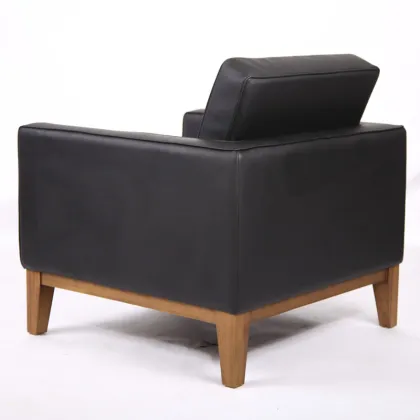 Knoll Style Wood Frame Fabric Single Sofa