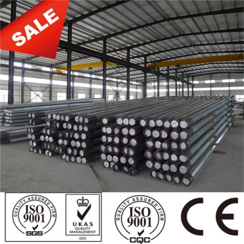 11M 12M Steel Power Poles With Galvanized