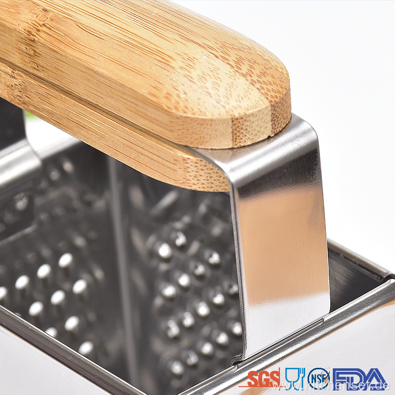 Bamboo Handle Multifunctional Vegetable Grater Slicer