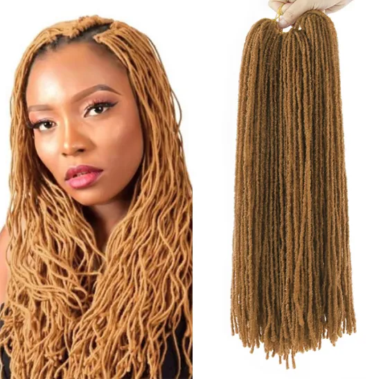 20 inch Straight Sister Locs Synthetic Crochet Hair Extension Micro Locs Faux Locs Crochet Jumbo Hair Braid