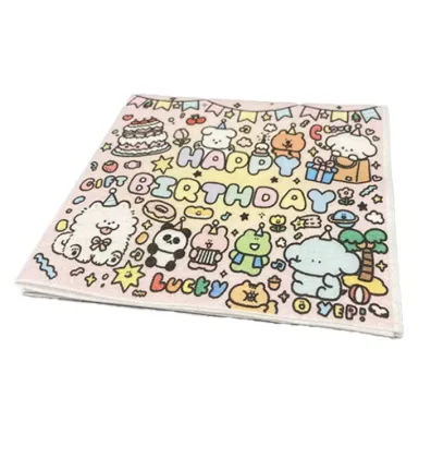 high quality Digital printing technology folded Napkin