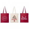 Reusable Christmas Holiday Shopping Canvas Bags