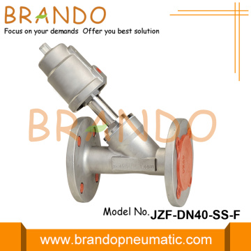 DN40 1 1/2 &quot;Flanged Angle Seat Valve Pneumatic
